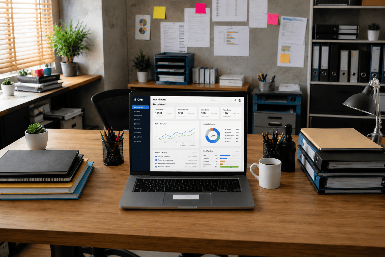 A clean, organised desk — an organised, self-running business